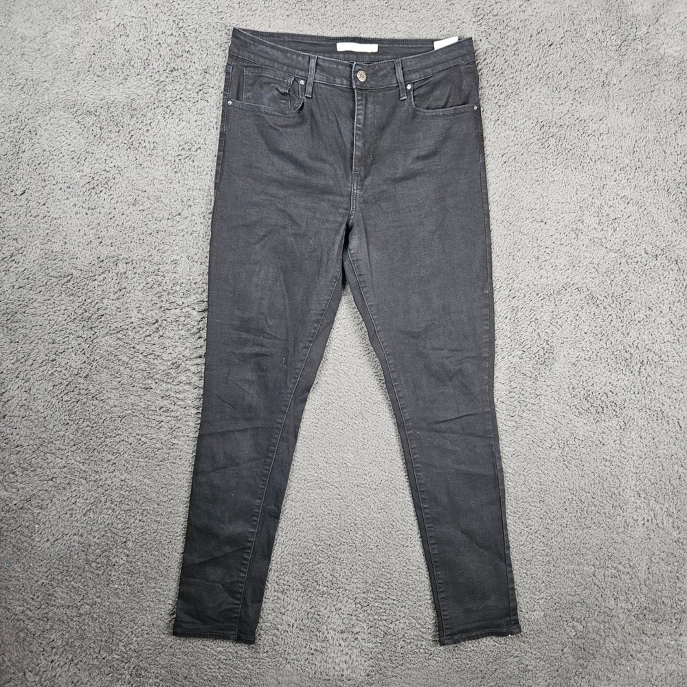 Levis 721 Womens High Rise Skinny Jeans Womens 32 x 30 Black Denim‎